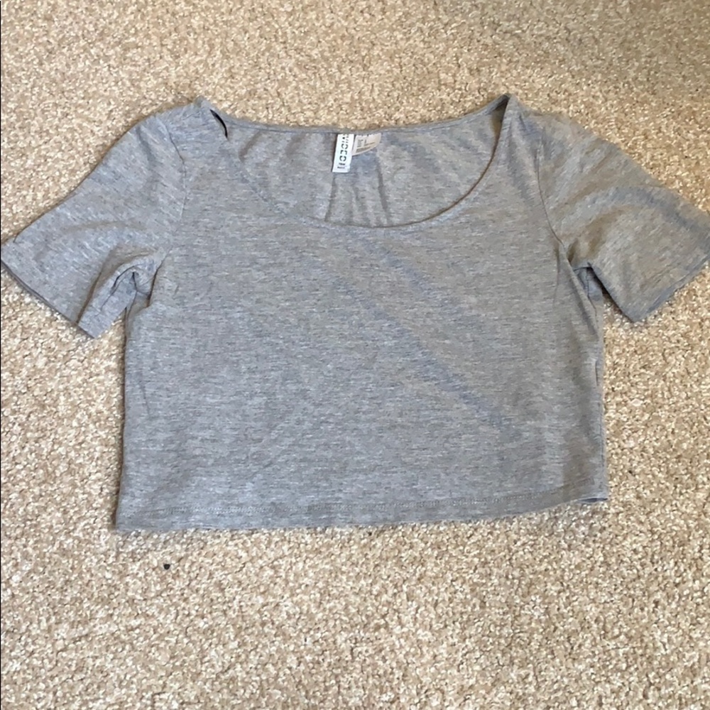 Grey Crop Top